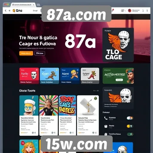 Interface do usuário do site 87a.com